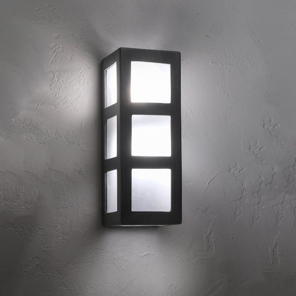 Luxury Lighting Varien Bay 15in. High Ceramic Outdoor Wall Light, Antique Pewter Finish 189-77(W9) APew u/d-7-17 - main